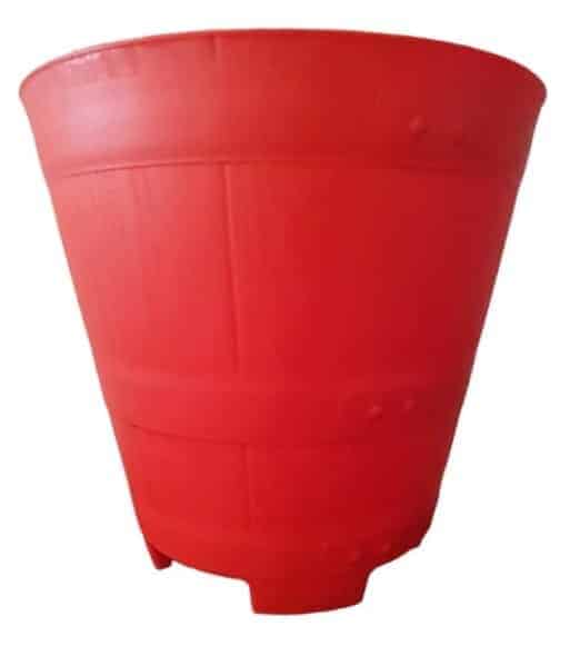 Macetero Modelo Barril Color Rojo 40 cm